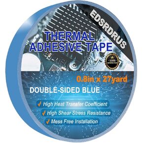 شريط لاصق حراري 0.4 بوصة × 82 قدم شريط موصل حراريًا عالي الأداء، متانة عالية، يُستخدم على المشتت الحراري، شرائط LED، وحدة المعالجة المركزية للكمبيوتر، وحدة معالجة الرسومات، إلخ in Kuwait