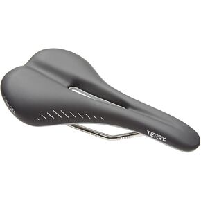 Terry Raven Ti Gel Bike Saddle - Bicycle Seat for Women & Men (Unisex) - Flexible & Comfortable, Syntethic Dura-Tek Cover