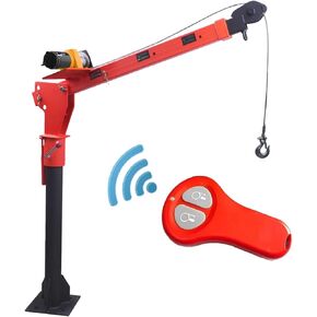 Winch 1100lb Folding Truck-Mounted Crane Electric Winch 3500 lb 12V, Painted Steel Pickup Truck Jib Cranes 360 Swivel,Infrared remote control and wired remote control