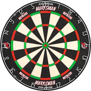 Ruthless Marksman Dart Board | Professional Level Ultra Thin Wire Sisal Dartboard for Steel Tip Darts (DB072)