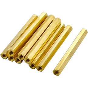 10 Pcs M4 x 60mm Female Hex Brass Spacer Standoff Hexagon Threaded Pillar Spacer in Saudi Arabia