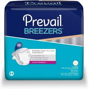 Prevail Breezers Adult Brief, XL, Extra Large, Heavy Absorbency, PVB-014 - Case of 60