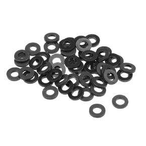 uxcell Nylon Flat Washers 6mm OD 3mm ID 1mm Thickness for Faucet Pipe Water Hose, Pack of 50