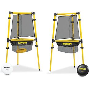 Kan Jam Ultimate Disc Golf Set with 1 Disc Golf Discs and 2 Disc Golf Basket Retrievers - Outdoor Frisbee Golf Game with Carry Bag