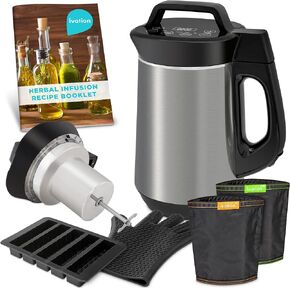 Ivation Herbal Infusion Machine, Botanical Extractor Infuser for making Butters, Oils & Tinctures, Chocolate & Gummies, Makes 1 -4 cups (2 to 8 sticks) of Butter, 2 Mesh Filters