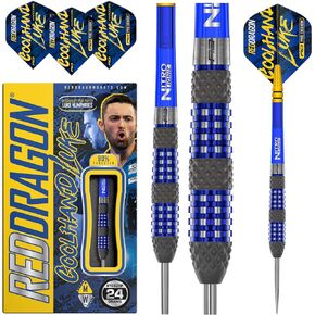 RED DRAGON Luke Humphries TX Series Premium Tungsten Darts Set with Flights and Stems