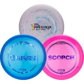 Discraft Mid-Level Three Pack – Disc Golf Set | Perfect for Men, Women, and Kids | Including – Banger GT, Buzzz, & Scorch | Intermediate Skill Level | Disc Color & Foil Will Vary