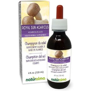 Naturalma Royal sun agaricus or Almond mushroom (Agaricus blazei or A. subrufescens) mushroom Alcohol-free Tincture - 4 fl oz Liquid extract in drops - Herbal supplement - Vegan