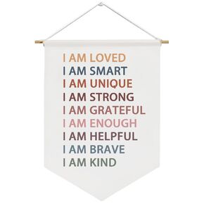 The Power of Yet,Canvas Wall Hanging Banner,Boho Classroom Decor,Therapy Office Decor,Educational Wall Art,Nursery Decor,Boys Girls Toddlers Kids Room Decor Gift