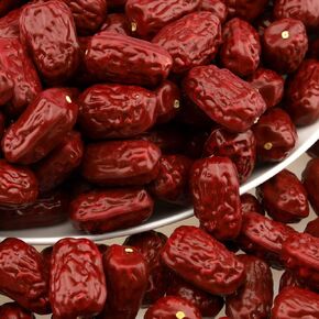 50pcs Fake Jujube Decoration Artificial Lifelike Red Date Food Model Realistic Plastic Dried Fruit Ornament Christmas DIY Party