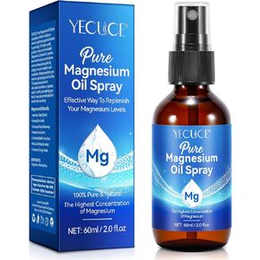 Pure Magnesium Oil Spray, 100% Natural Organic Magnesium Oil, Magnesium Spray for Feet, Quick Absorption, Safe and Effective
