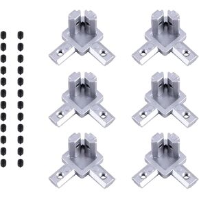CNCYEAH Corner Bracket 6 Pack Black 3 Way Bracket European End Corner Bracket Connector for 2020 Aluminum Extrusion Profile