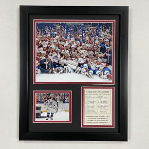 Legends Never Die, Inc. Colorado Avalanche | 2021-2022 Stanley Cup Champions | 12"x15" Framed Photo Collage (Mosaic)