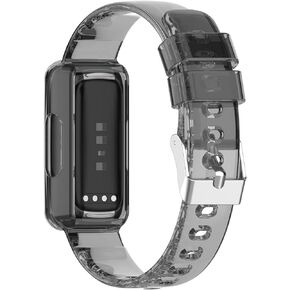 Compatible with Fitbit Inspire 3 Replacement Band - Transparent Replacement TPU Wrist Watch Band Strap Compatible with Fitbit Inspire 3(TPU Black)