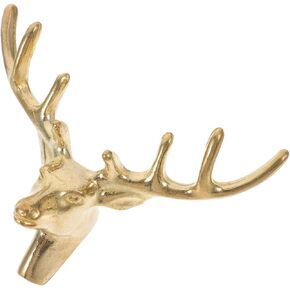 Deer Head Drawer Handle Vintage Decor Plant Decor Retro Decor Metal Cabinet Gold Decor Cabinet Knobs Retro Cabinet Handle Door Pull Wardrobe Door Handle Brass Component