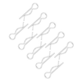 R Type Cotter Pin, Spring Cotter Hair Pin Pins, 1.2x20mm Zinc Plated Retaining Pins for Hydraulic Support