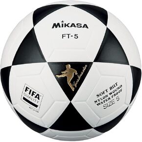 MIKASA Ball Pro 5 Ft-Foot-VOLLEYBALL, Black/White, 5–1301