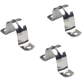 M12 U Bracket Rigid Pipe Strap Clip Fastener, 1/2" Stainless Steel 2 Holes Tension U Tube Strap Clamp for Fixing Pipe or Wire Cable (30 Pack)