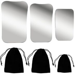 3Pcs Dental Mouth Mirror Intraoral Photography Mirror Double-Sided Dental Glass Intraoral Photography Reflector Dental Mirror for Dentist