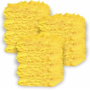 KMAKII 360 Duster Refill Disposable Duster Refills Heavy Duty Duster Refills Unscented Duster Heads 30 Count-Yellow