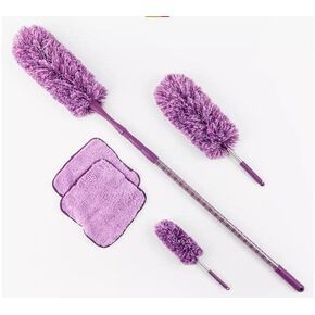 6-Piece Easy Reach Microfiber Duster Set (Eggplant)