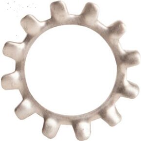 #12 External Tooth Lock Washers (Pack of 50), Zinc Plated Steel, Serrated Washers for Binding, Pan & Round Head Screws - by Chipmunk Hardware