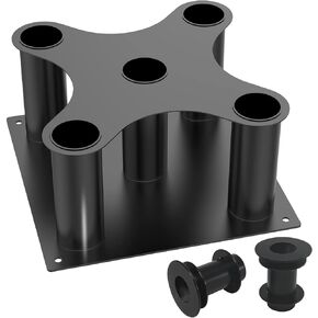 Barbell Holder Floor Stand Barbell Storage Rack Fit for 1" and 2" Olympic Bars, Hex Bars Trap Bars Curl Bars Triceps Bars,Holds 5 Bars