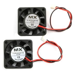 2PCS 4010 24V 3D Printer Turbine Fan 40 * 40 * 10mm DC Brushless Quiet Cooling Turbo Fan 2 Pin with 7.9In Dupont Wire