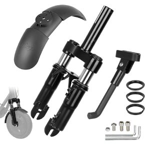 Front Suspension Kit-Shock Absorber with Adjustable Kickstand-Mudguard Fender Accessories for Segway Ninebot F20 F25 F30 F40 F40i D18E D28E D38E D40X Electric Scooters