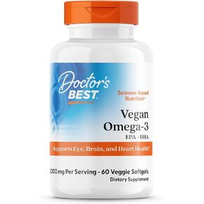 Vegan Omega-3 EPA+DHA, 60 Veggie Softgels