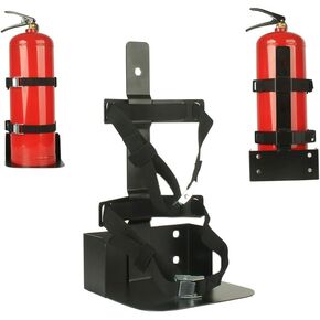 Fire Extinguisher Mount,Heavy Duty Vehicle Bracket Compatible with 20lb ABC, 10lb CO2 or a 15lb CO2 Fire Extinguishers（Black）