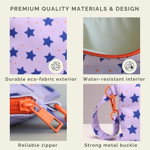 Wristlet Bag, Convenient Buckle Loop Strap, Ample Storage, Eco Fabric, Everyday Travel Vacation Accessory in Kuwait