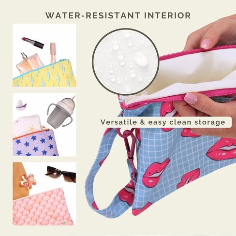 Wristlet Bag, Convenient Buckle Loop Strap, Ample Storage, Eco Fabric, Everyday Travel Vacation Accessory in Kuwait