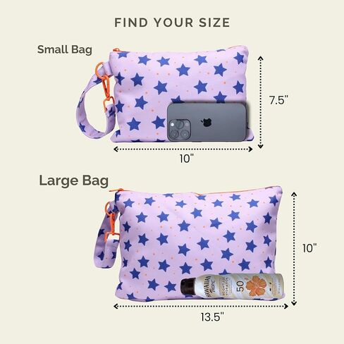 Wristlet Bag, Convenient Buckle Loop Strap, Ample Storage, Eco Fabric, Everyday Travel Vacation Accessory in Kuwait