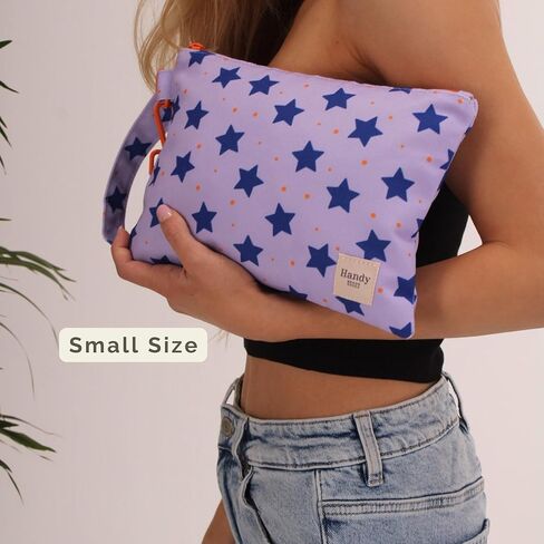 Wristlet Bag, Convenient Buckle Loop Strap, Ample Storage, Eco Fabric, Everyday Travel Vacation Accessory in Kuwait