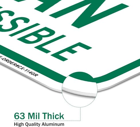 Van Accessible Sign 2 Pack, Handicap Parking Sign, 6" x 12" Engineer Grade Reflective Aluminum, Waterproof, Easy to Mount in Kuwait