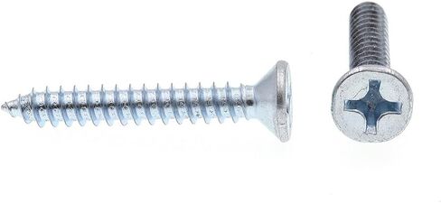 Prime-Line 9017498 Sheet Metal Screw, Self-Tapping, Flat Head Phillips, #12 X 1-1/2 in, Zinc Plated Steel, Pack of 100 in Saudi Arabia
