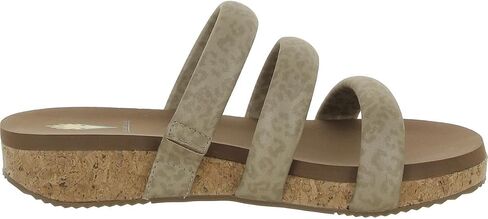 VOLATILE Womens Gillette Metallic Leopard Slide Athletic Sandals Casual Low Heel 1-2" - Beige in Saudi Arabia