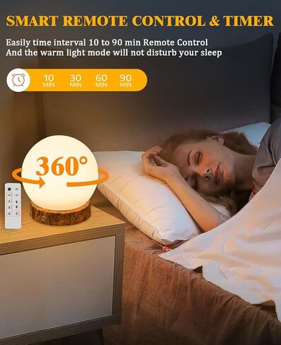 Light Therapy Lamp, Sunlight Lamp 10000 Lux with Remote Control, 3 Color Temperature & 4 Brightness Level & Timer, Daylight Lamp for Home, Office, Decoration (F9-wood grain) in Saudi Arabia