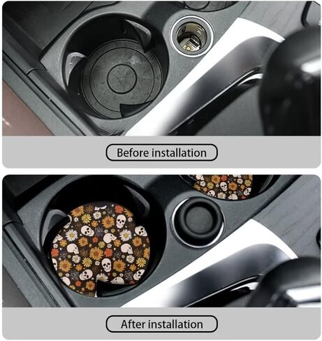 قاعدة أكواب ماصة للسيارة مقاس 2.8 سم، تحافظ على حامل الأكواب نظيفة وجافة، طقم قواعد أكواب للسيارة باللون الوردي المموه مكون من قطعتين، مجموعة قواعد أكواب أوتوماتيكية لحامل الأكواب للنساء in Kuwait