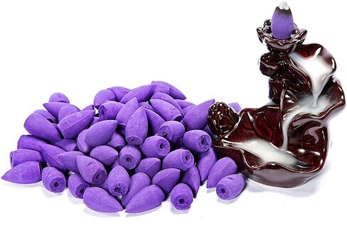 40pcs/Box Backflow Incense Cones Jasmine Lavender Sandalwood Mixed Incense Fragrant Cone (Mixed Incense) in Saudi Arabia