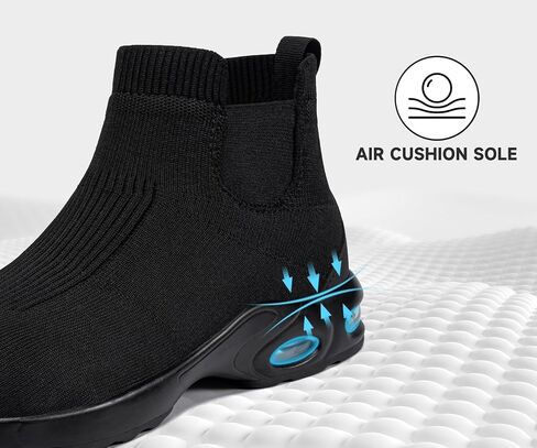 LARNMERN Steel Toe Shoes for Men Women Water Resistant Work Boots Non Slip Safety Sneakers Slip On Industrial Air Cushion Chelsea Boots in Kuwait