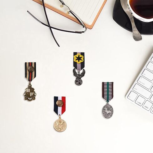 SUPERFINDINGS Brooch Pin Republique Francaise Eagle Hanging Charms Lapel Pins Military Hero Medals Retro Shield Geometric Alloy Medal Brooch Pins with Safety Chains in Saudi Arabia