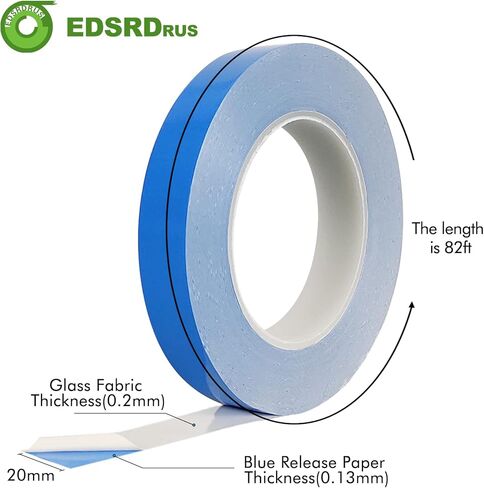 شريط لاصق حراري 0.4 بوصة × 82 قدم شريط موصل حراريًا عالي الأداء، متانة عالية، يُستخدم على المشتت الحراري، شرائط LED، وحدة المعالجة المركزية للكمبيوتر، وحدة معالجة الرسومات، إلخ in Kuwait