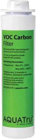 AquaTru Carafe Replacement VOC Filter with (Stage 4) for AquaTru Carafe Countertop Reverse Osmosis Water Filter Purification System | Certified to remove PFAS and other chemicals in Saudi Arabia