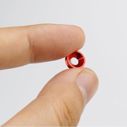 60 Pieces M3 Countersunk Washers Aluminum Alloy Countersunk Washers Cup Shim M3 Head Washers Gaskets Cone Cup Washers Accessories Parts - Black in Saudi Arabia