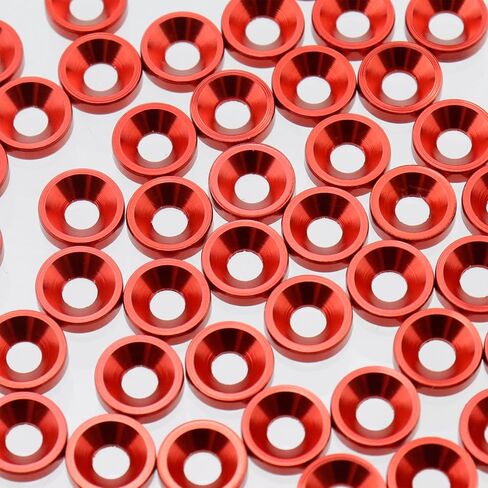 60 Pieces M3 Countersunk Washers Aluminum Alloy Countersunk Washers Cup Shim M3 Head Washers Gaskets Cone Cup Washers Accessories Parts - Black in Saudi Arabia