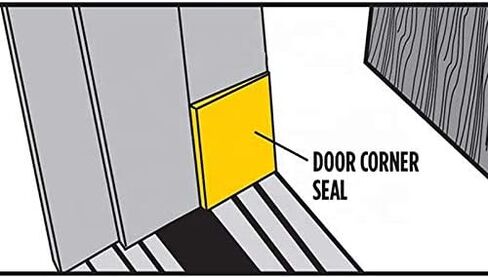 Door Corner Seals, Pack of 2 Brown Pads for Doors jamb Protection from dust Moisture and Draft in Saudi Arabia