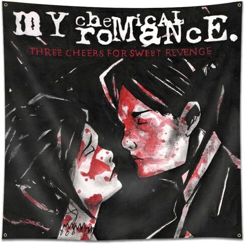 AJILUYA My Chemical Romance Flag Tapestry 4x4 Feet Funny Poster For Bedroom Living Room College Dorm Wall Decor in Kuwait