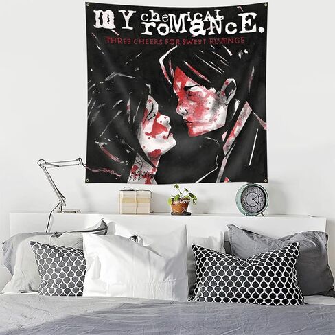 AJILUYA My Chemical Romance Flag Tapestry 4x4 Feet Funny Poster For Bedroom Living Room College Dorm Wall Decor in Kuwait